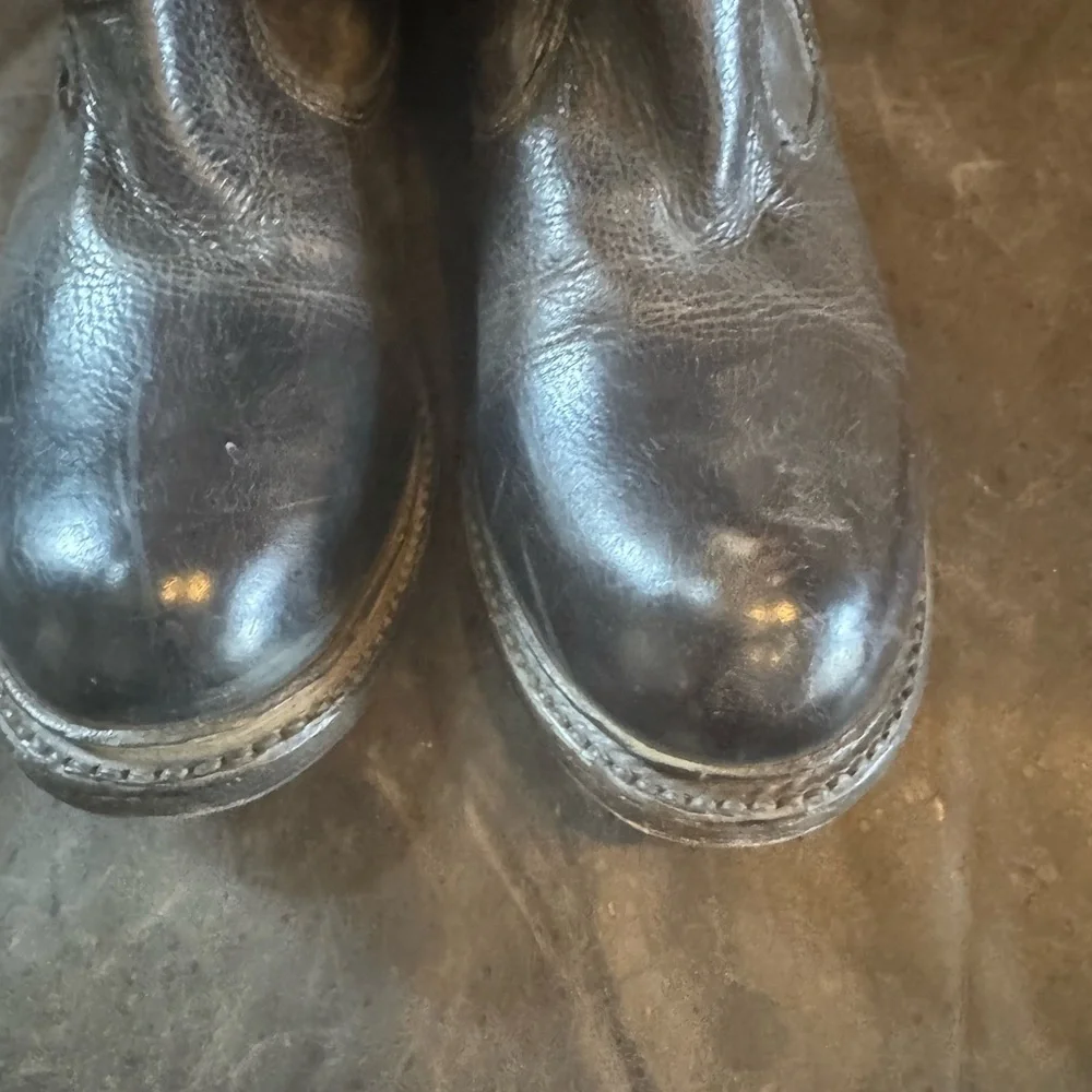 Bed Stu Black Leather Combat Boots - Picture 10 of 12